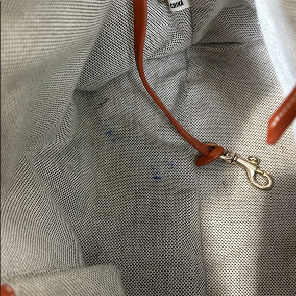 Dooney & Bourke Large Domed Satchel White Pebble Leather Y2K vintage retro - Picture 10 of 16